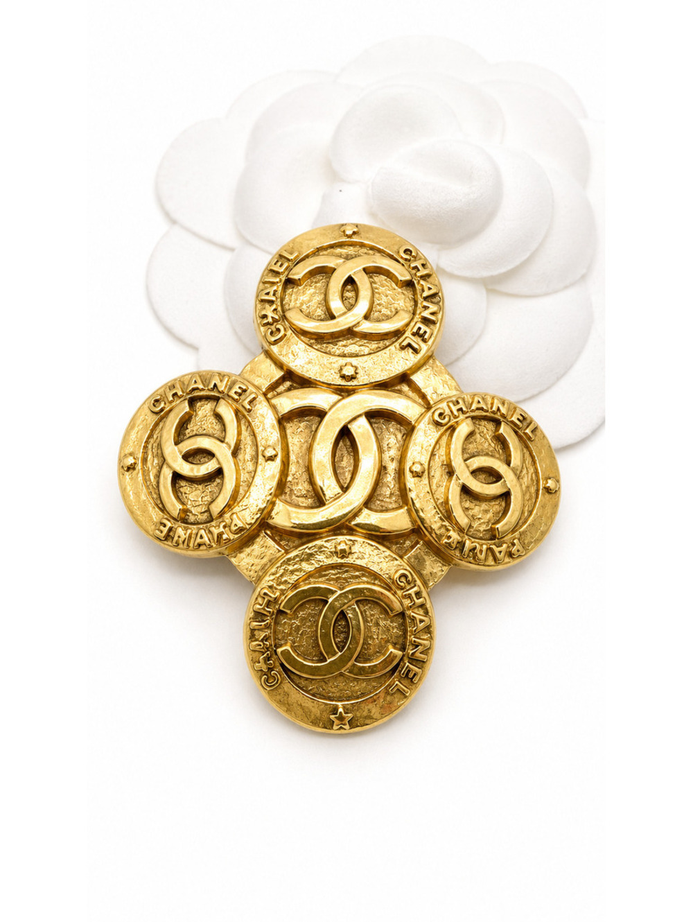CHANEL VINTAGE CC CROSS BROOCH